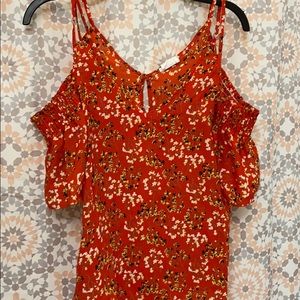 Orange floral top
